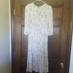 White midi dress